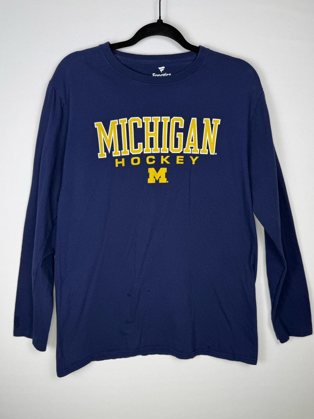 Fanatics Men’s Michigan Hockey Long-Sleeve Tee, Size: L